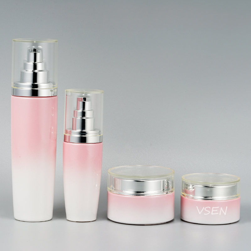 粉红色面霜瓶子私人定制 化妆品玻璃瓶新款50g膏(图2)
